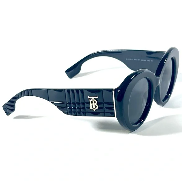 Burberry B 4370 U 3001/87 Margot Black Dark Grey 49mm Women's Sunglasses BE4370 - Picture 7 of 8